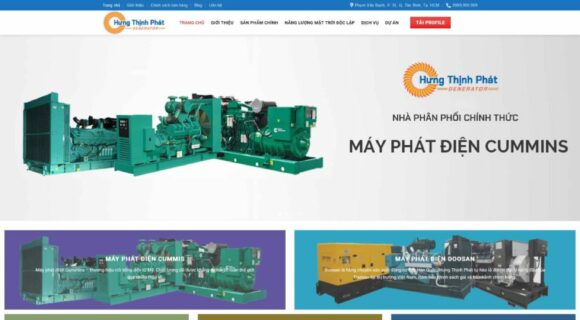 Design Website - WordPress Theme for Machinery Selling Generators