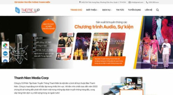 Thiết kế Website Công Ty Truyền Thông. Theme Wordpress Marketing Truyền Thông 4