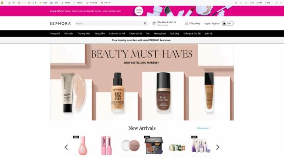 Cosmetic Sales Website Design. WordPress Theme for Selling Cosmetics 1