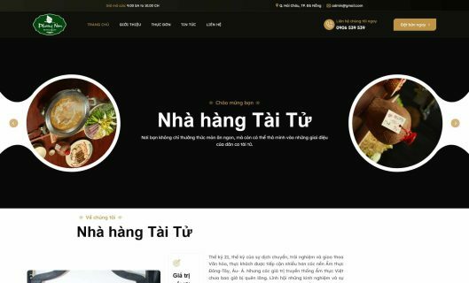 Thiết kế Website - Theme Wordpress Doanh Nghiệp Nhà Hàng Tài Tử 2023