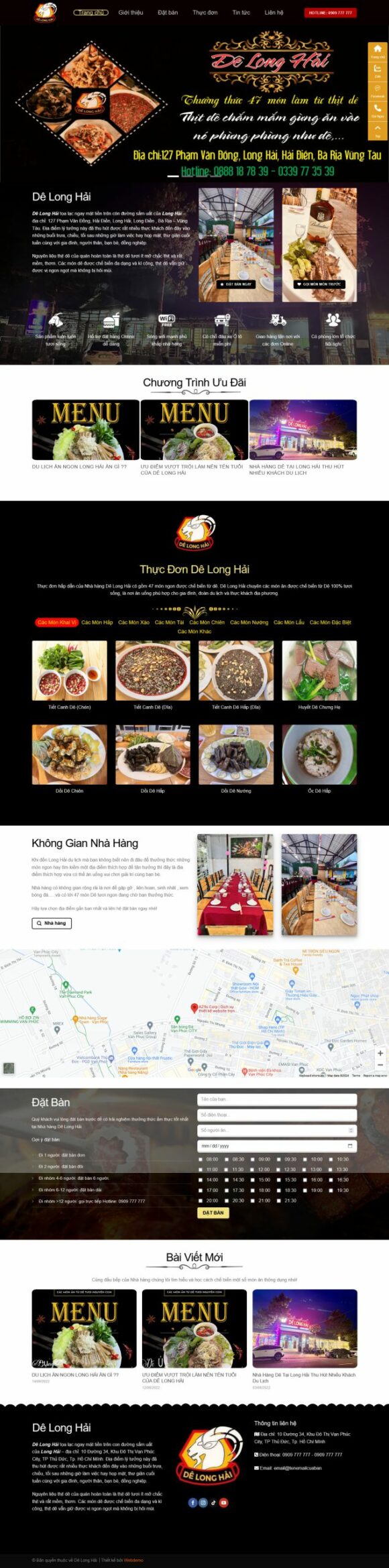 Thiết kế Website - Theme Wordpress Nhà Hàng Dê 4