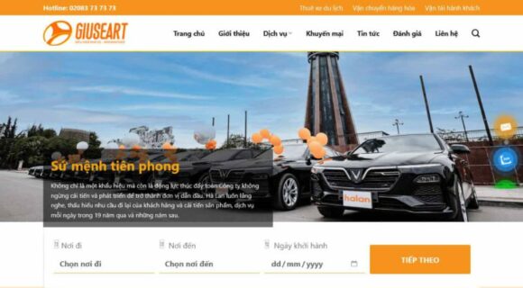 Thiết kế Website Cho Thuê Xe. Theme Wordpress Dịch Vụ Cho Thuê Xe - Taxi