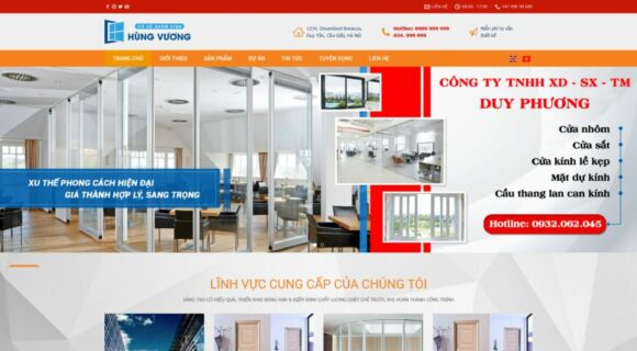 Thiết kế Website - Theme Wordpress Cơ Khí Doanh Nghiệp Xây Dựng Nhôm Kính 3