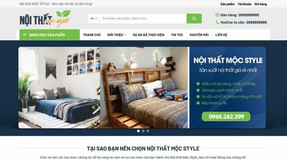 Thiết kế Website - Theme Wordpress Bán Hàng Nội Thất Bàn Ghế Hot