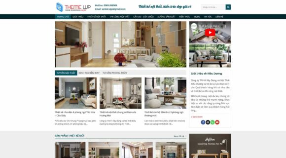 Desain Website - Tema WordPress untuk Desain Interior 4 - Kategori Interior, Tema Populer, Konstruksi