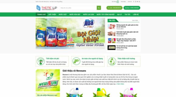 Thiết kế Website Bán Nước Giặt. Theme Wordpress Bán Hàng Nước Giặt