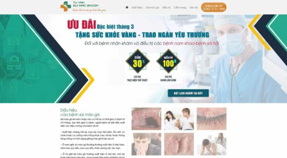 Thiết kế Website Y Tế Sức Khỏe. Theme Wordpress Phòng Khám 3