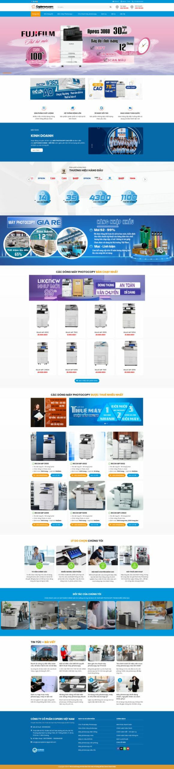 Thiết kế Website - Theme Wordpress Công Ty Cho Thuê Máy Photocopy 5