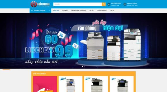 Thiết kế Website - Theme Wordpress Premium Bán Máy Photocopy 7 Danh Mục