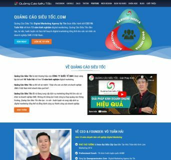 Thiết kế Website - Theme Wordpress Marketing Dịch Vụ Quảng Cáo Siêu Tốc