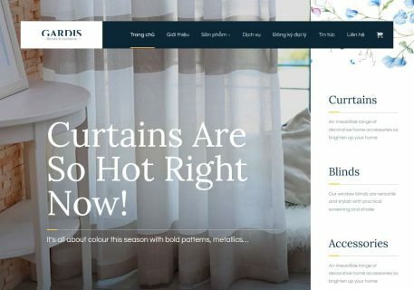 Thiết kế Website Bán Rèm Cửa. Theme Wordpress Nội Thất Bán Rèm Cửa