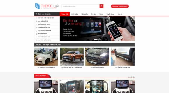 Car Accessories Sales Website Design. WordPress Theme for Selling Car Accessories 4.