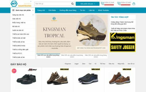 Thiết kế Website Thời Trang - Theme Wordpress Shop Giày Bảo Hộ Lao Động