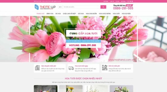 Thiết kế Website Bán Hoa Tươi. Theme Wordpress Bán Hoa Tươi 02