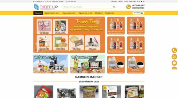 Thiết kế Website Bán Thực Phẩm. Theme Wordpress Thực Phẩm Bán Hàng