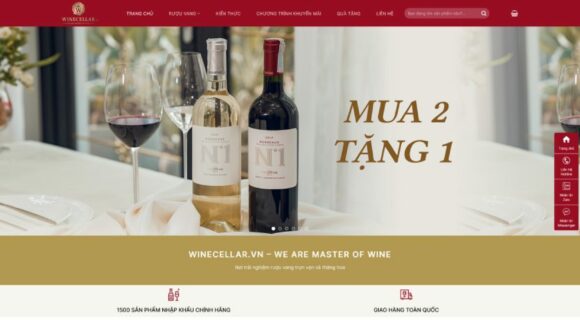 Desain Website untuk Menjual Wine Cellar. Tema WordPress untuk E-commerce - Menjual Wine 2.