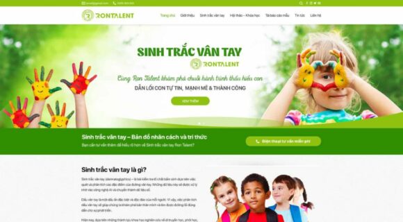 Thiết kế Website - Theme Wordpress Dịch Vụ Doanh Nghiệp Sinh Trắc Vân Tay