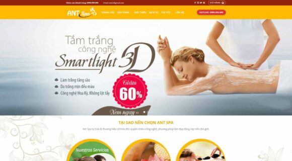 Thiết kế Website Dịch Vụ Thẩm Mỹ. Theme Wordpress Spa 05