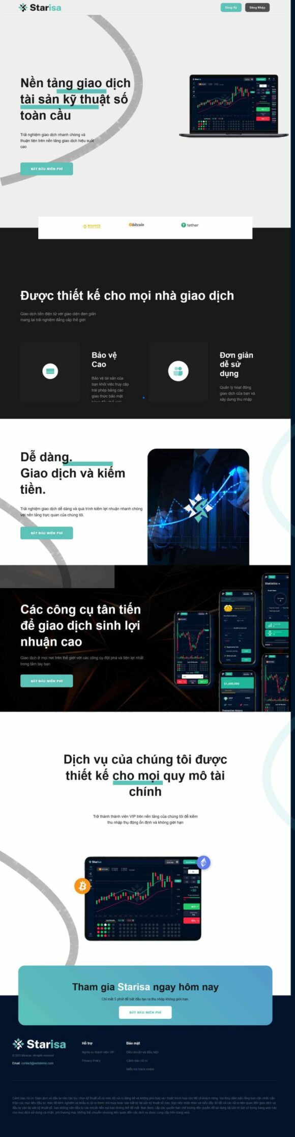 Thiết kế Website - Theme Wordpress Dịch Vụ Sàn Giao Dịch Tiền Ảo.