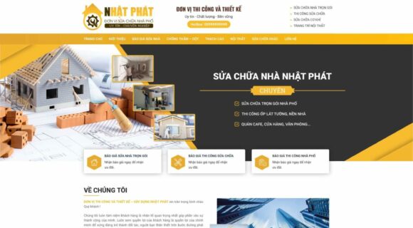 Thiết kế Website Cải Tạo Nhà Cửa. Theme Wordpress Xây Dựng Cải Tạo Nhà