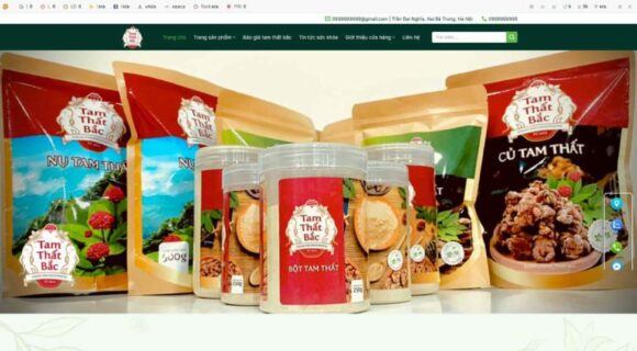 Bac Tam That Sales Website Design. WordPress Theme for Selling Cosmetics and Functional Foods Bac Tam That 4.