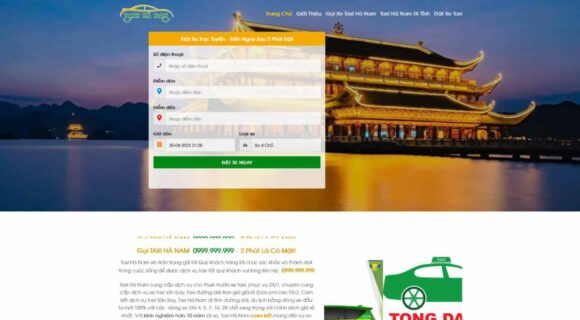 Business Website Design - WordPress Theme for Taxi Services