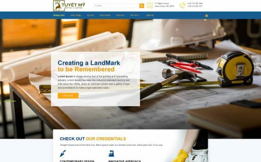 Thiết kế Website Nội Thất - Theme Wordpress Công Ty Xây Dựng