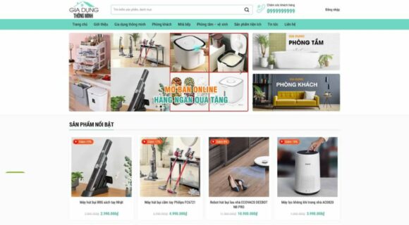 Thiết kế Website Bán Gia Dụng. Theme Wordpress Bán Hàng Gia Dụng 01.