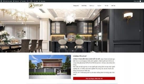 Desain Situs Web - Tema WordPress untuk Desain Interior dan Konstruksi 01.