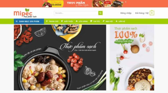 Thiết kế Website Bán Thực Phẩm. Theme Wordpress Thực Phẩm Bán Thực Phẩm 11 Danh Mục