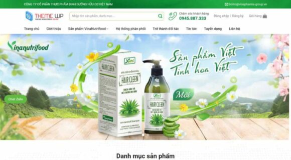 Thiết kế Website Bán Thực Phẩm Chức Năng. Theme Wordpress Thực Phẩm Bán Hàng 15 Danh Mục.