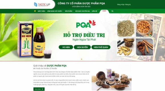 Thiết kế Website Bán Dược Liệu. Theme Wordpress Y Tế Sức Khỏe Bán Dược Liệu