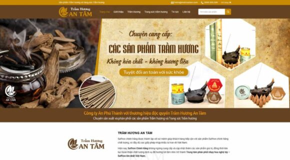 Thiết kế Website Bán Trầm Hương. Theme Wordpress Thương Mại Bán Trầm Hương