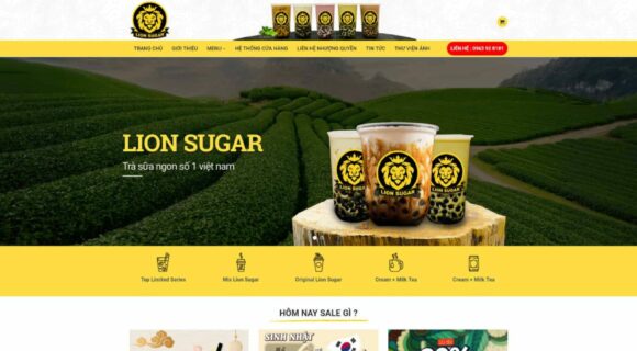 Thiết kế Website Bán Trà Sữa. Theme Wordpress Thực Phẩm Bán Trà Sữa 4.