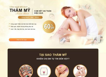 Thiết kế Website Thẩm Mỹ - Theme Wordpress Landing Page Triệt Lông