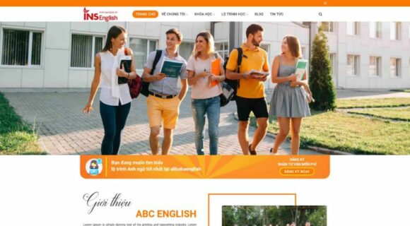 Website Design - WordPress Theme for Language Schools.