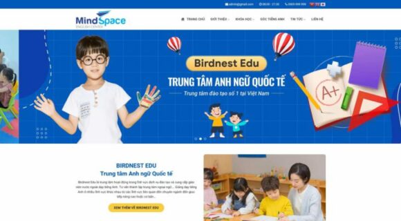 Thiết kế Website - Theme Wordpress Trường Anh ngữ Doanh Nghiệp, Du Học Hot.