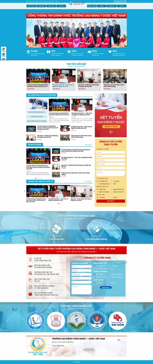 Thiết kế Website, Theme Wordpress Web Trường Học Y Dược