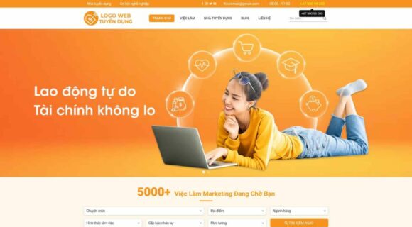 Thiết kế Website Tuyển Dụng. Theme Wordpress Doanh Nghiệp Tuyển Dụng 2