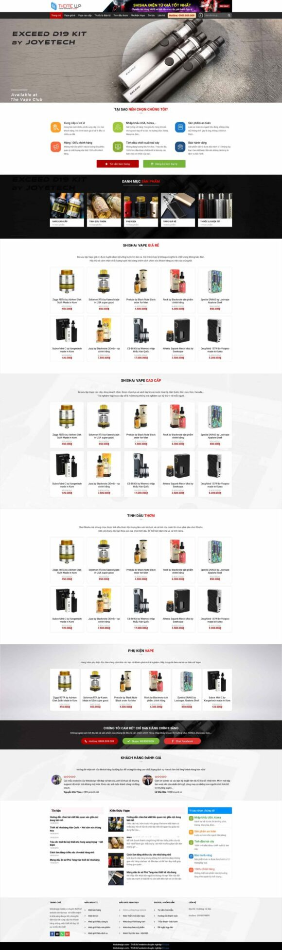 Thiết kế Website Bán Vape. Theme Wordpress Bán Hàng Vape 4