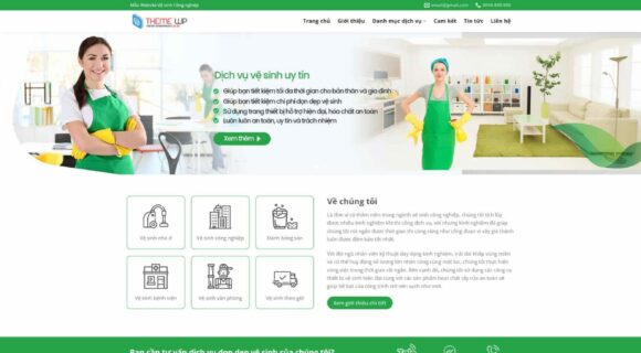 Business Website Design - WordPress Theme for Cleaning Services