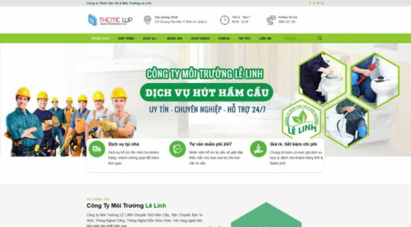 Thiết kế Website - Theme Wordpress Dịch Vụ Doanh Nghiệp Vệ Sinh 3