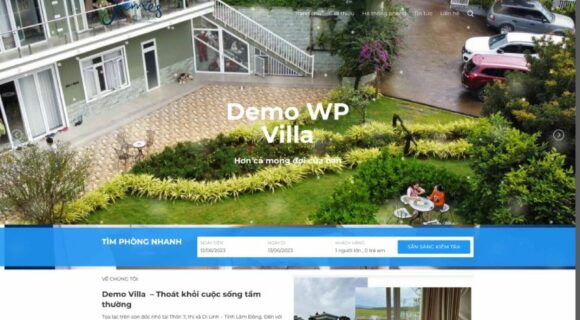 Thiết kế Website - Theme Wordpress Du Lịch Villa Khách Sạn 01