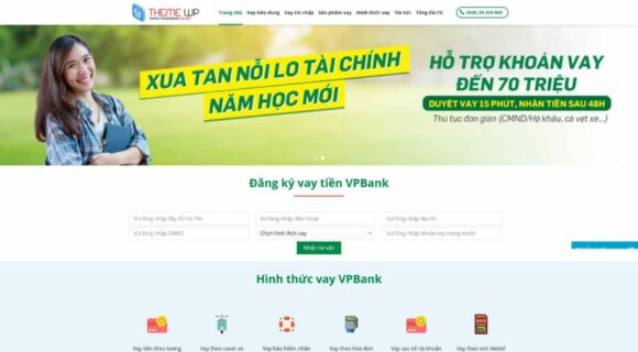 Thiết kế Website - Theme Wordpress Dịch Vụ Doanh Nghiệp Vay Tiền