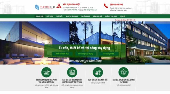 Thiết kế Website Hiện Đại - Theme Wordpress Công Ty Xây Dựng 05