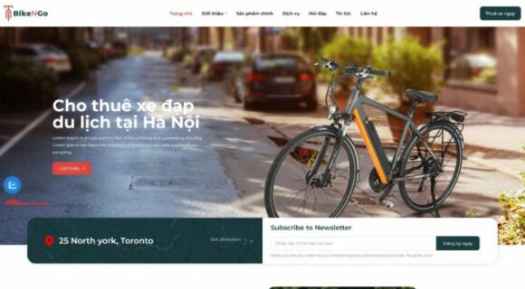 Thiết kế Website Cho Thuê Xe Đạp. Theme Wordpress Dịch Vụ Cho Thuê Xe - Xe đạp - Taxi