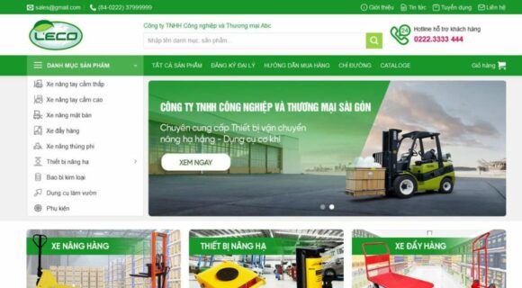 Website Design for Selling Forklifts. Wordpress Theme for Machinery Selling Forklifts 4.