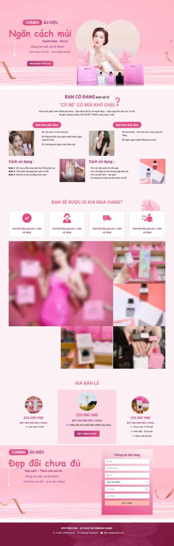 Thiết kế Website - Theme Wordpress Doanh Nghiệp Thẩm Mỹ Spa xịt thơm