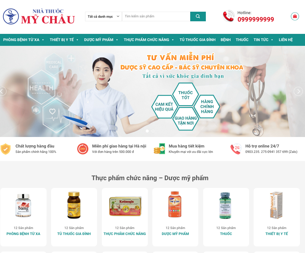 Probiotics Website with Health and Beauty Sales Theme