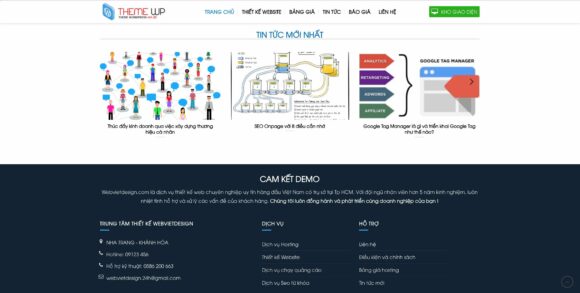 Thiết kế website bán theme tích hợp mục tin tức